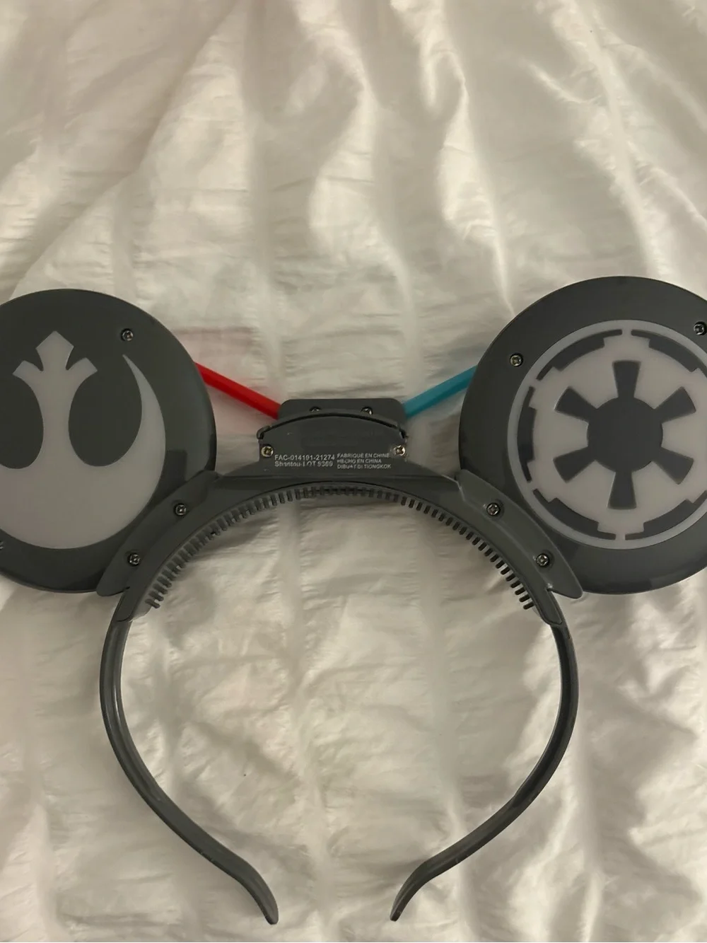 Disney Star Wars Light-Up Rebel & Empire Ear Headband - Black, Red, Blue